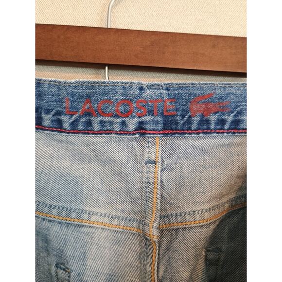 Lacoste Jeans Men 34 Blue Medium Wash Cotton Casual Classic Logo on Pocket Denim - Picture 14 of 16